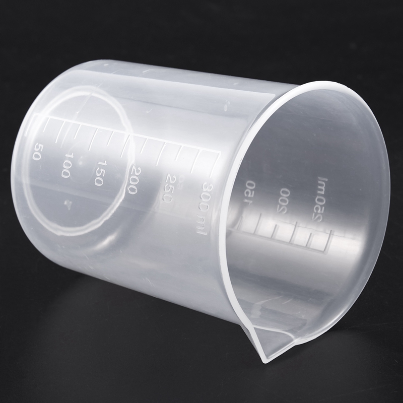ADAMAS-BETA Lab Graduated PP Plastic Beaker Olecranon Outlet without Handle 250ml 1000ml Clear Laboratory Measuring Cup