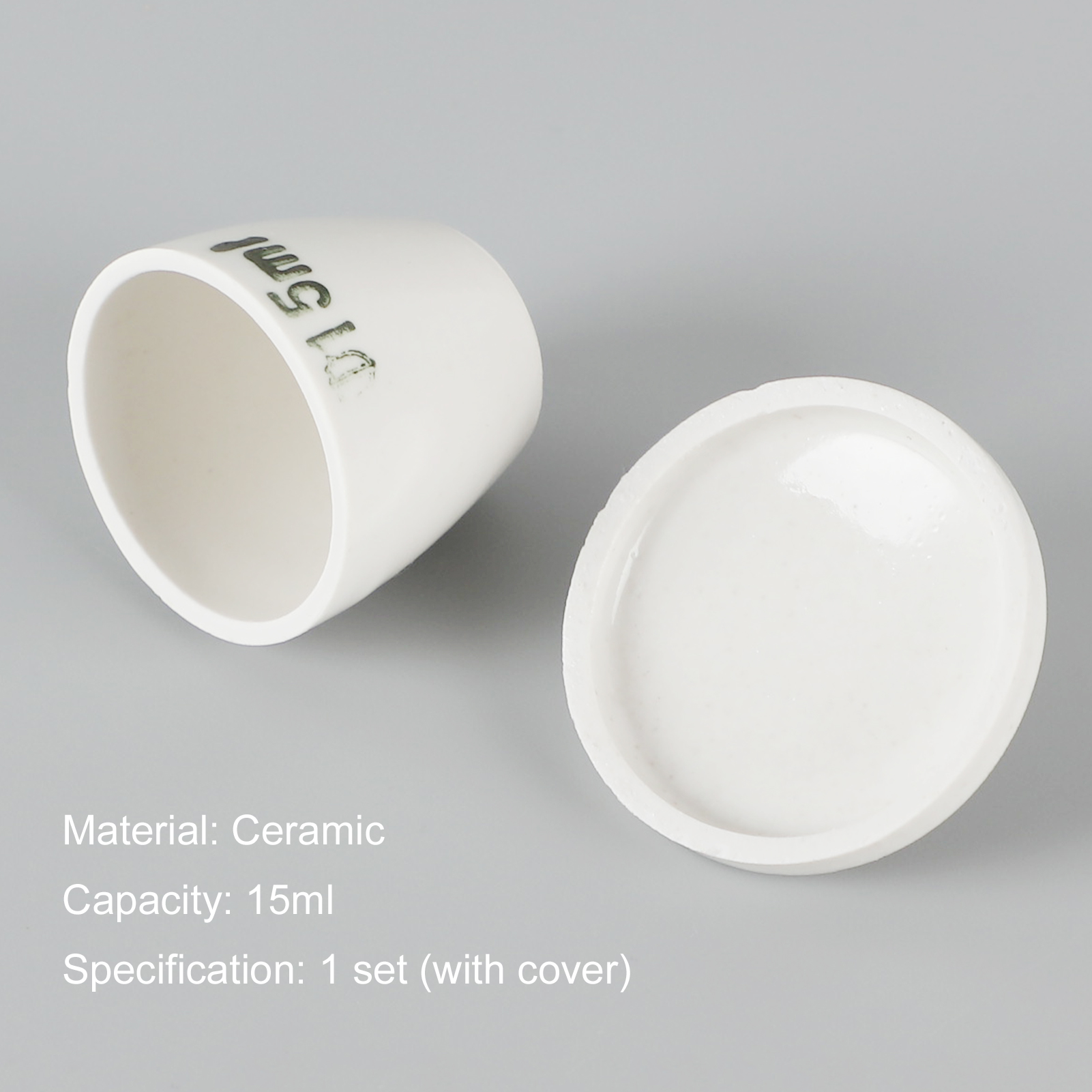 ADAMAS BETA Lab Ceramic Crucible with Cover 5-300ml for Laboratory Solvent Eevaporation/Crystallization Experiments