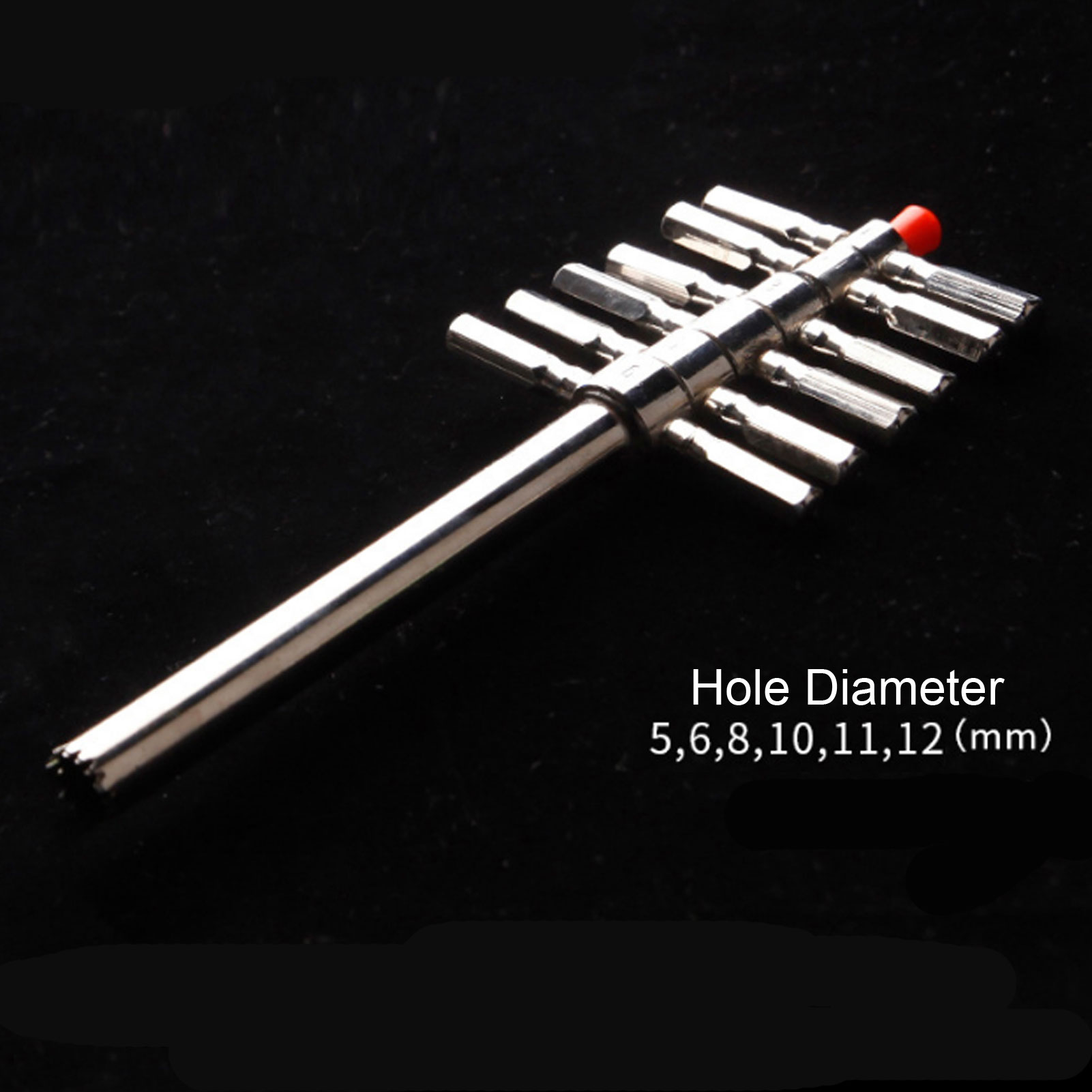 ADAMAS-BETA Lab Manual Hole Puncher Drill for Laboratory Rubber Stopper Cutter Metal Durable Rubber-Plug Drilling Tool