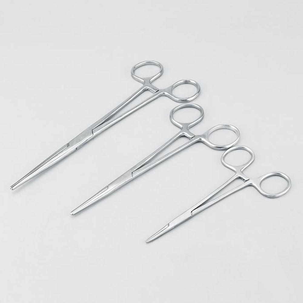 ADAMAS BETA 1pcs Stainless Steel Curved Tip Hemostatic Forceps 12.5-22cm Locking Clamps Straight Tip Pliers Laboratory Tools