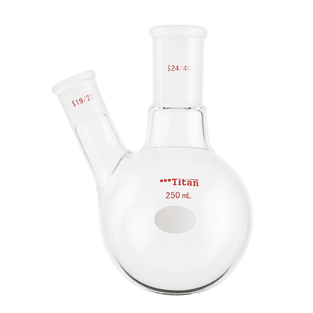 ADAMAS-BETA Two-Necked Flask Lab Glassware Spherical Bottle Round-Bottomed Grind Reaction Flasks 10-2000ml for Distillation Experiment