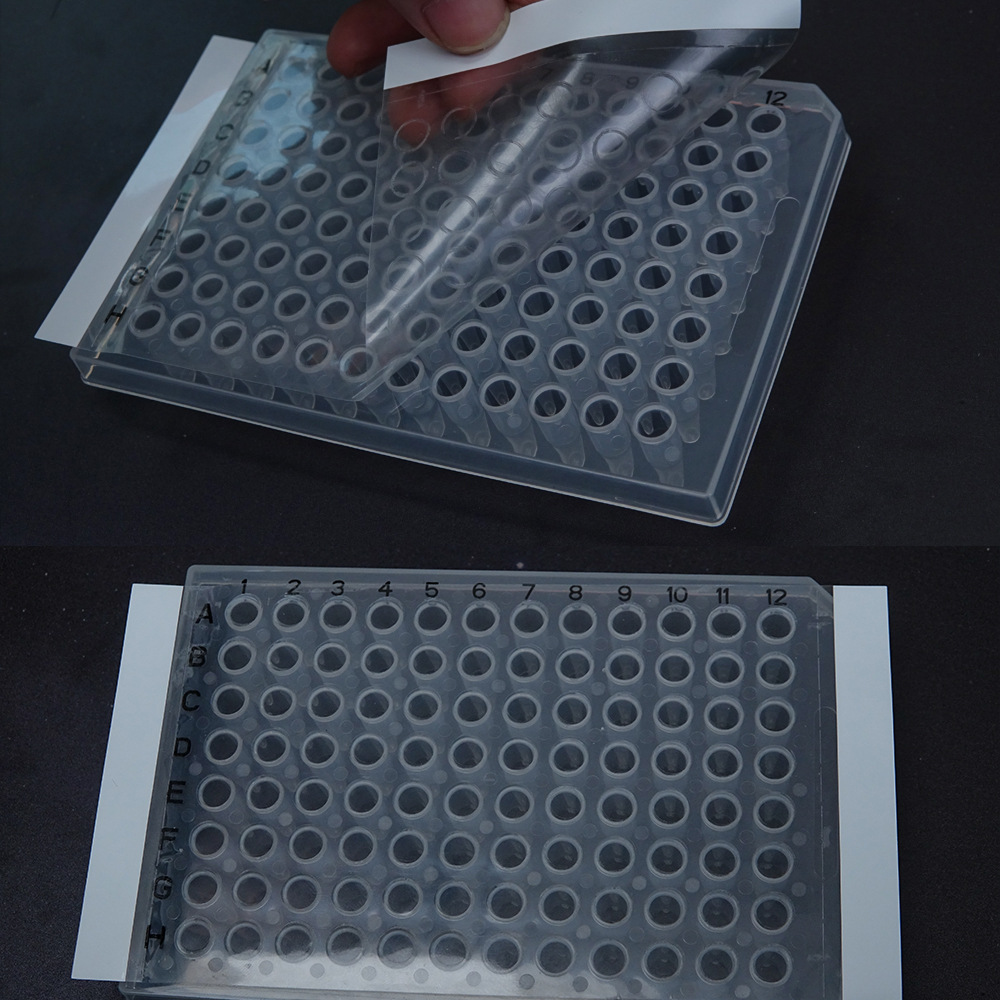 ADAMAS BETA 100pcs Laboratory Fluorescence Quantification Special-Purpose Sealing Plate Film Pasteable High Light Transmittance Sealing Membrane