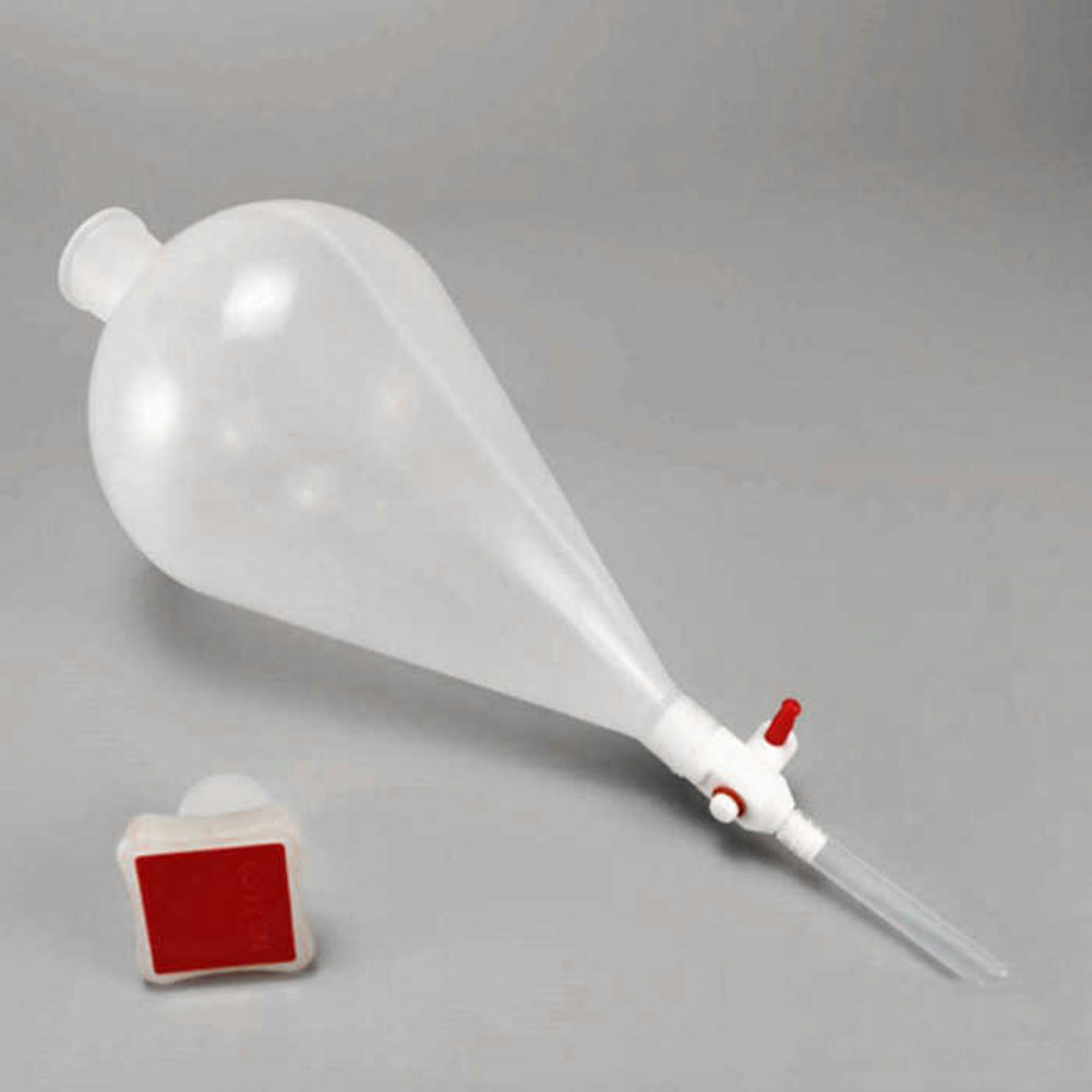 ADAMAS BETA 1pcs Polypropylene Separating Funnel with Stopcock PTFE Plug Leak-Proof Screw Cap Laboratory Plastic Filter Funnel 125-1000ml