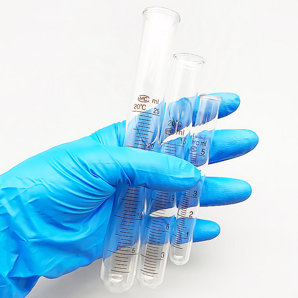 ADAMAS BETA Laboratory Glass Graduated Test Tube 5-100ml Glass Flat Mouth Round Bottom without Cover Lab Glassware(Pack of 20)