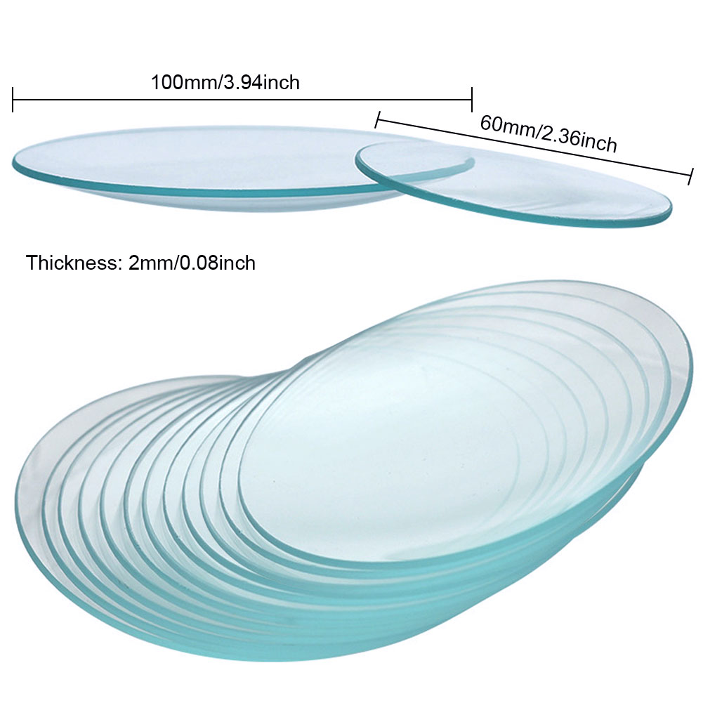 ADAMAS BETA Watch Glass Surface Dish Beaker Cover Thick Laboratory Evaporation Crystallization Dish Diameter 45-180mm Lab Glassware(Pack of 10)