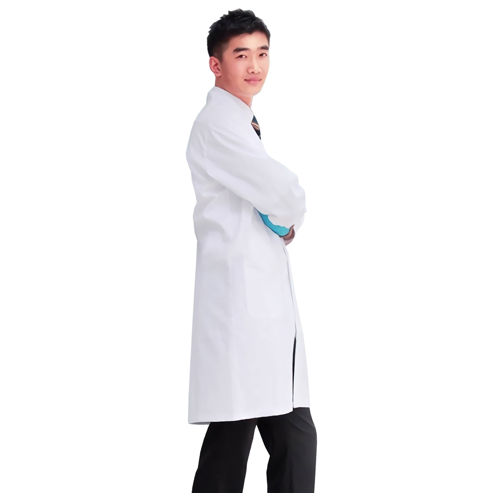 ADAMAS-BETA Lab White Coat Long Sleeve 100% Cotton Adult Unisex Cleaning Uniforms Thin Nurse Clothes Pharmacy/Workshop Overalls S-XXL