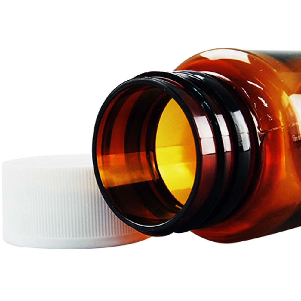 ADAMAS BETA PET Polyester Solid Bottle Transparent/Brown with PP Cover Leak-proof Laboratory Reagent Storage Bottles 15-120ml Wide/Narrow Mouth  Vial