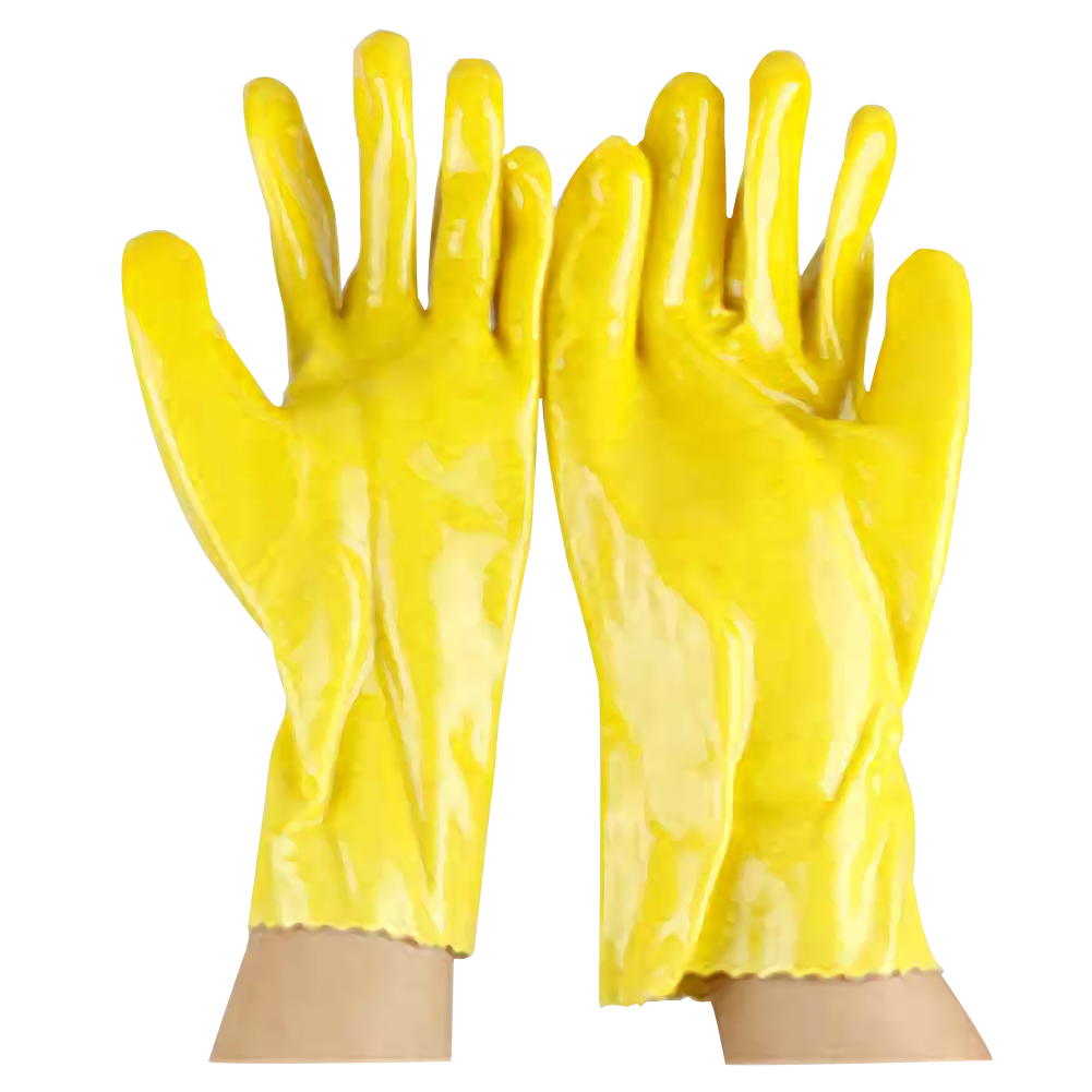 ADAMAS BETA 5 Pairs Plastic Impregnated Gloves 28cm*11cm PVC+Cotton Lining Waterproof Gloves Laboratory Labor Protection Gloves