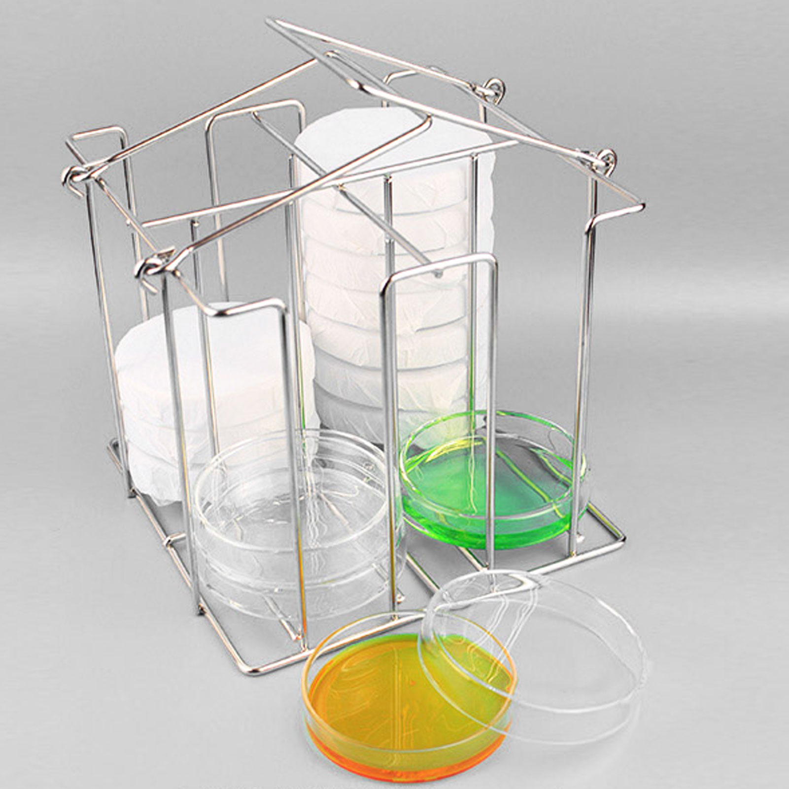 ADAMAS BETA 304 Stainless Steel Petri Dish Carrier Rack Lab 60mm 90mm