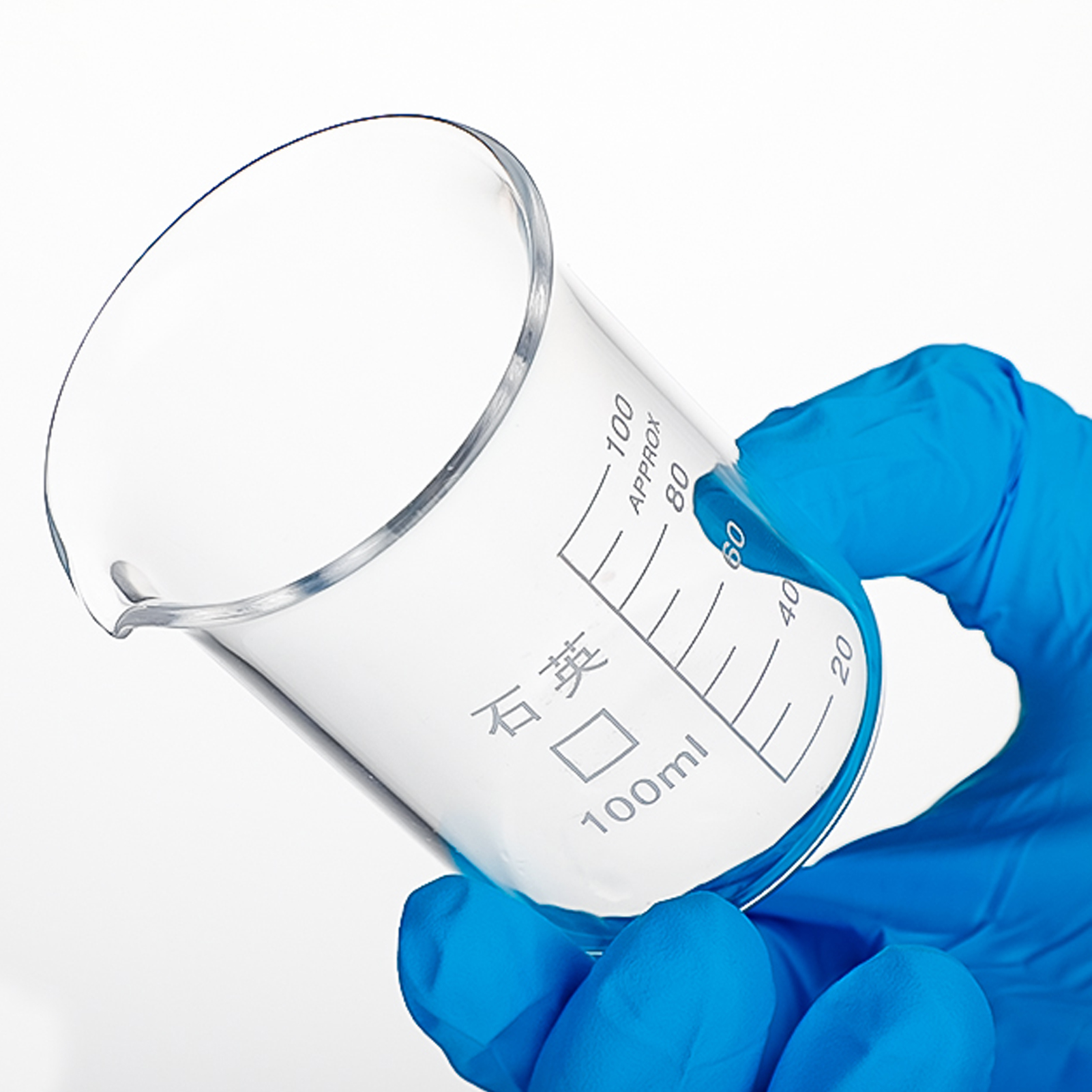 ADAMAS BETA Laboratory Quartz Beaker 50ml 100ml 300ml 2000ml Graduated Transparent Thick Wall Glass Beakers for Heating Experiment