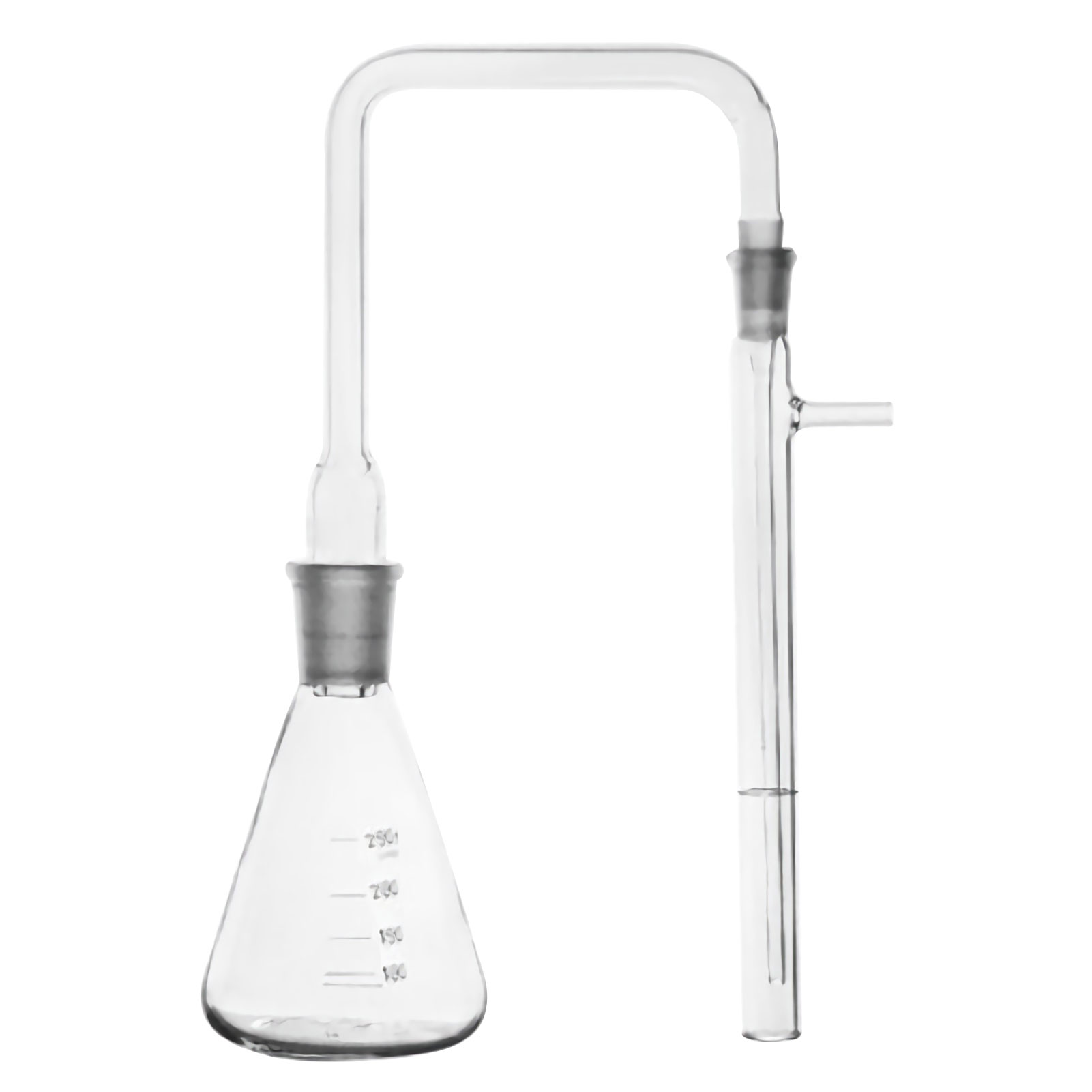 ADAMAS-BETA Gucai Arsenic Detector 100ml/150ml Conical Flask+Pointed Nose Glass Tube Set Laboratory Silver Salt Arsenic Measuring Instruments