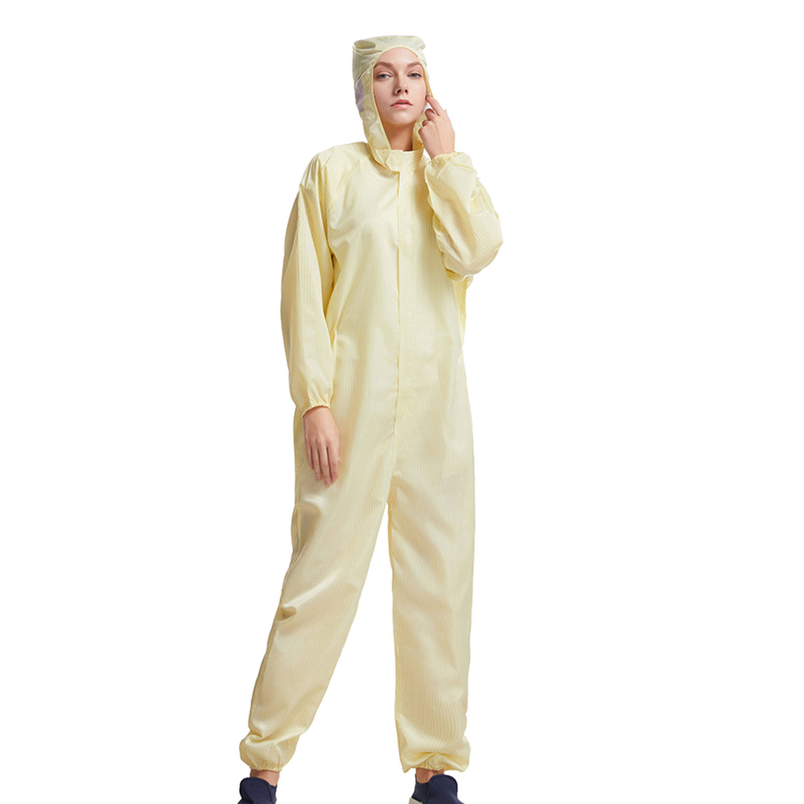 ADAMAS BETA Lab Coveralls with Hood Anti-static Clean Protective Clothing Laboratory Dustproof Long Sleeve High Temperature Resistance Suits