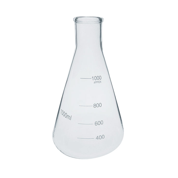 ADAMAS-BETA Lab Glass Triangular Beaker Erlenmeyer Flask with Stopper Narrow Mouth/Wide Neck 25ml-1000ml Micro Erlenmeyer Flask 10ml (Pack of 6/12)