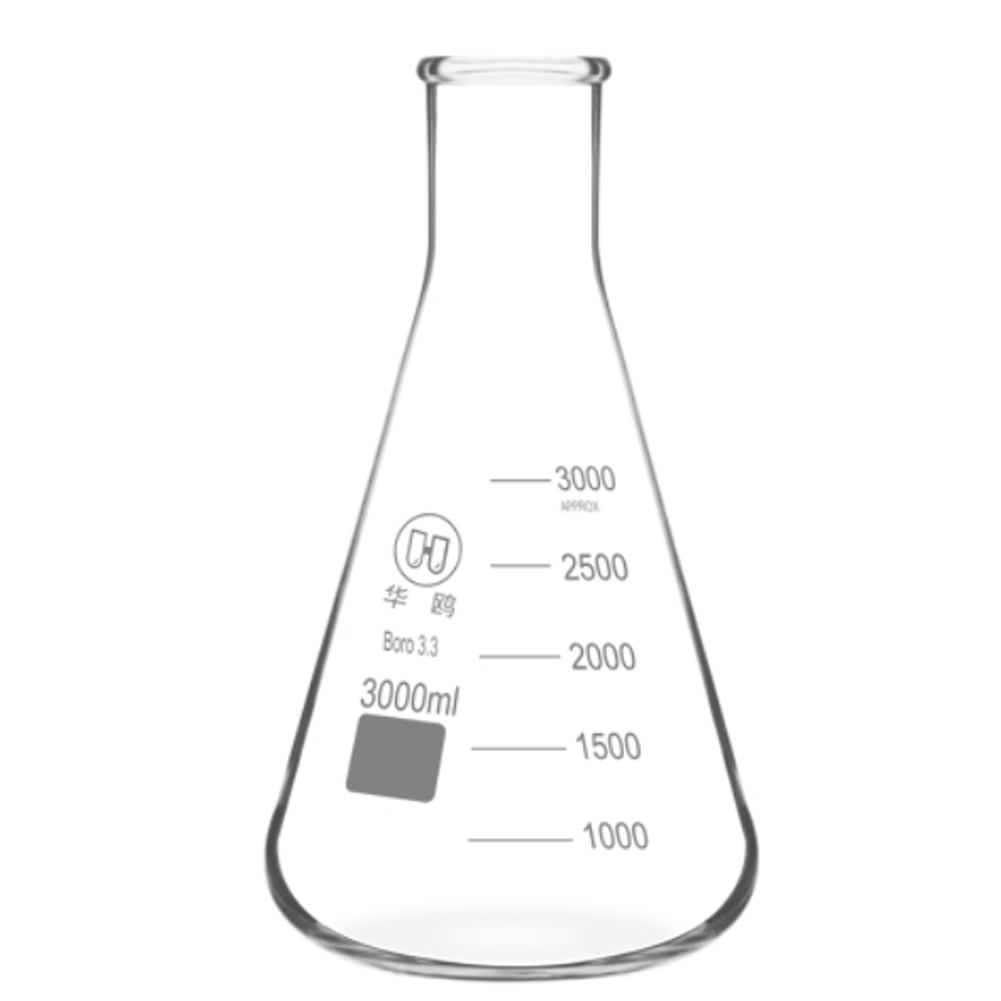ADAMAS BETA Lab Triangular Flask Laboratory Glass Conical Flask Narrow Mouth Graduated Liquid Reagent Storage Bottle 100-5000ml