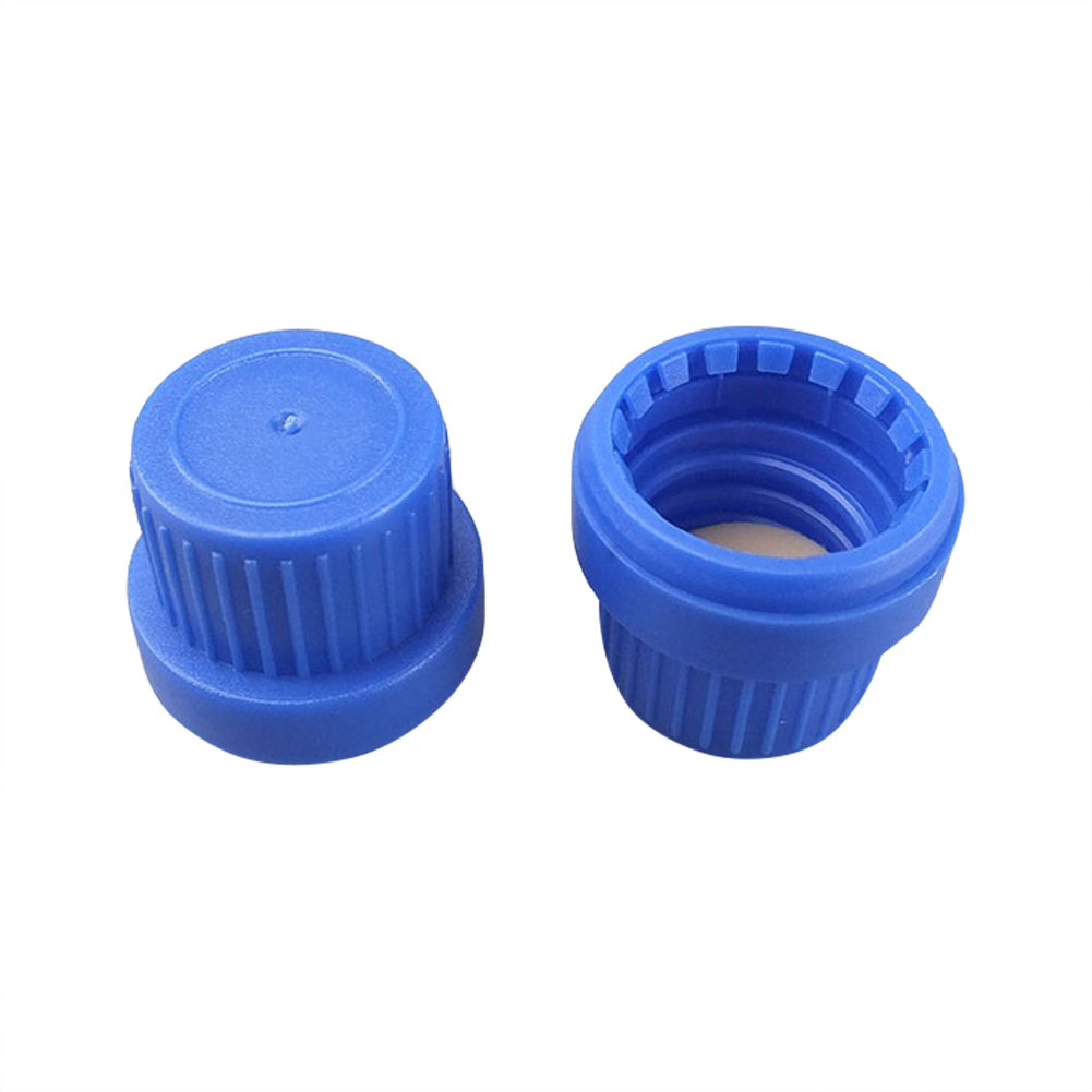 ADAMAS-BETA Lab Universal Bottle Cap PP Plastic Screw Mouth Standard Mixed Resin Cover with U-shaped LDPE Inner Plug/PE PTFE Gasket Sealing Caps