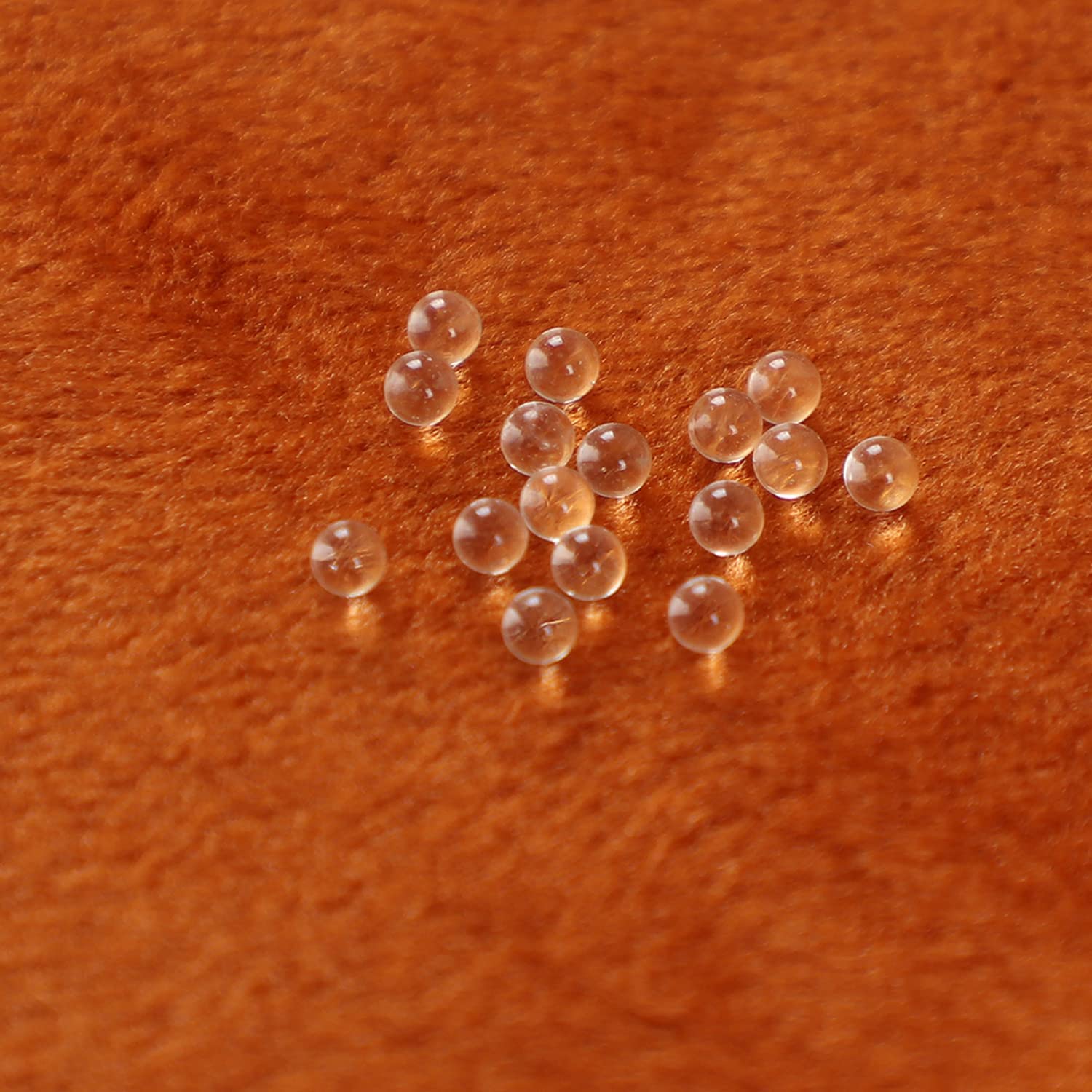 Lab Solid Round Clear Glass Boiling Stones Beads, 5mm Diameter