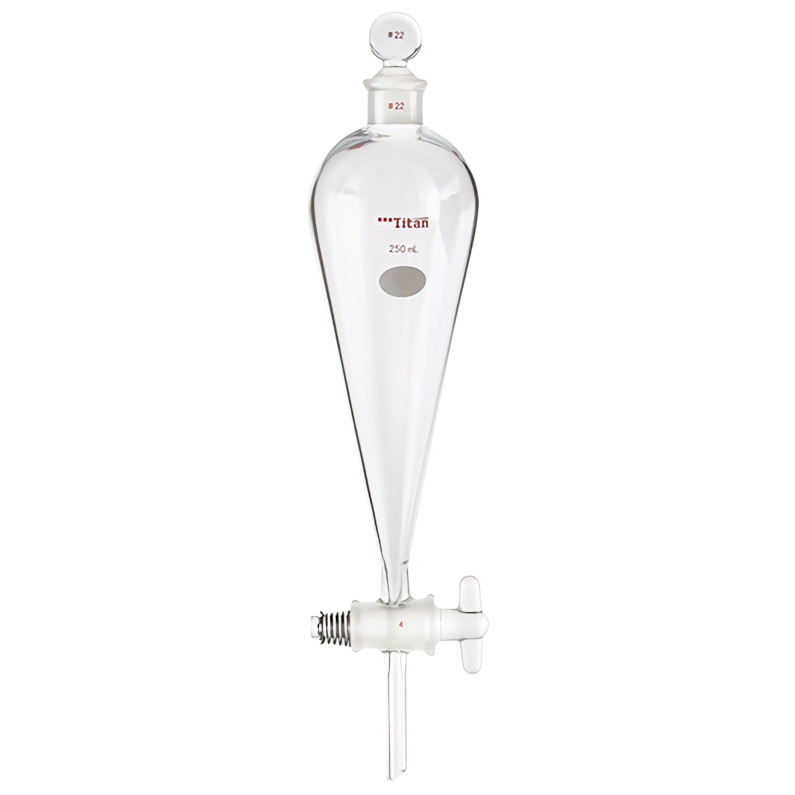 ADAMAS BETA Glass Separating Funnel Laboratory Funnels with Top Plug PTFE/Glass Cock Grinding Mouth 60-1000ml Pear-Shape Lab Filters