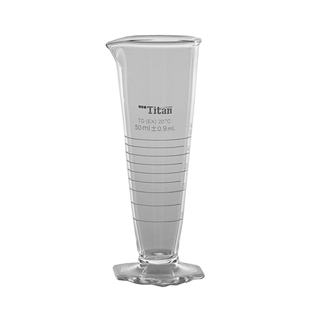 ADAMAS BETA 1pcs Hexagonal Base Glass Measuring Cup 5-1000ML Laboratory Graduated Conical Cylinder Lab Glassware