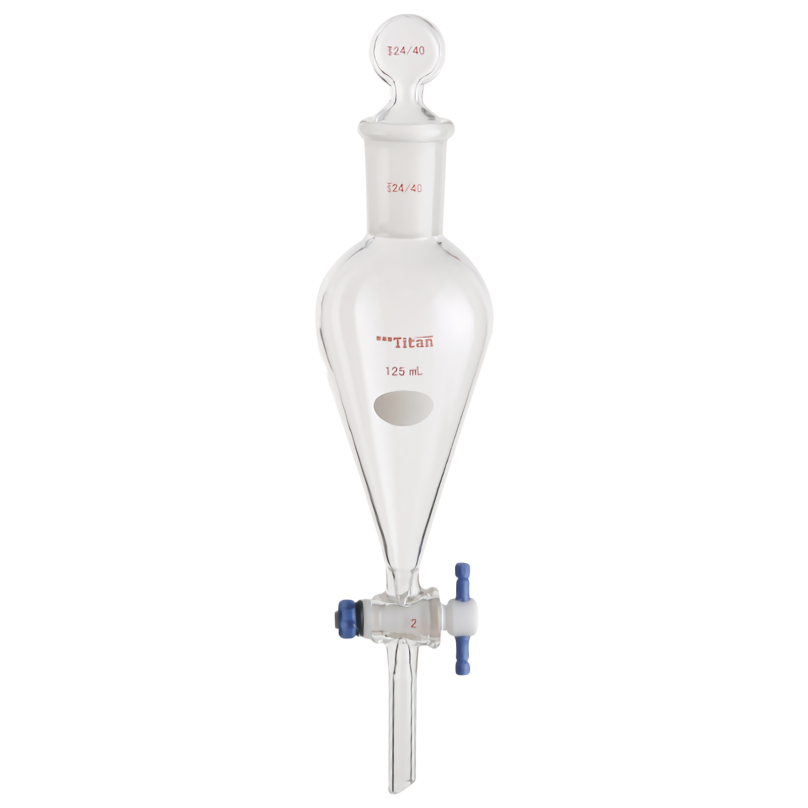 ADAMAS BETA Glass Separating Funnel Laboratory Funnels with Top Plug PTFE/Glass Cock Grinding Mouth 60-1000ml Pear-Shape Lab Filters