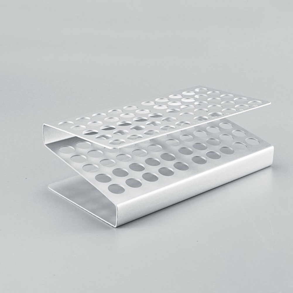 ADAMAS-BETA Lab Test Tube Racks 50 Round Holes Z-Shape Aluminum Alloy Tubes Storage Holders Well Diameter 12.2mm/14.5mm/17.5mm