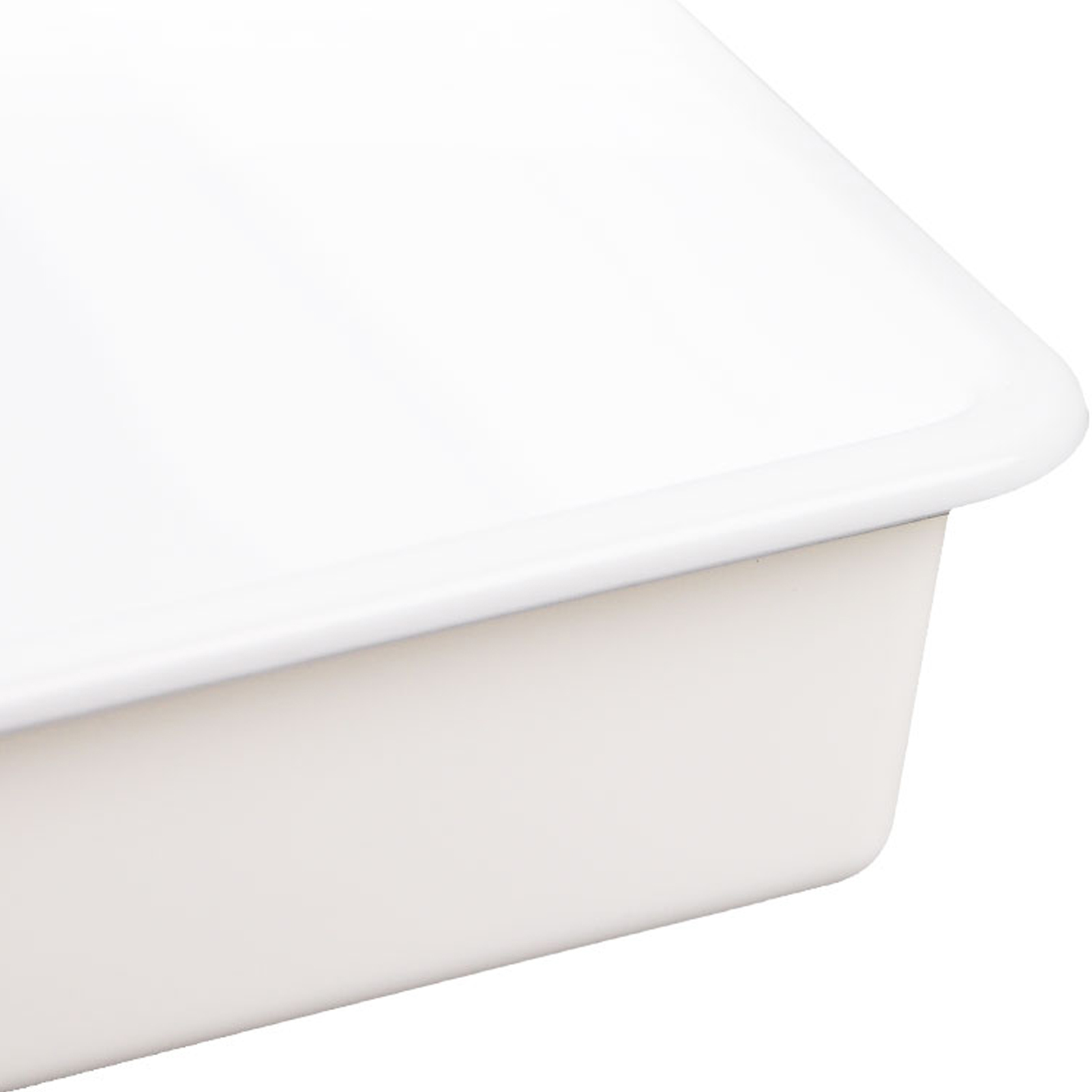 ADAMAS-BETA Laboratory PP Plastic Dish Square Portable Rectangular White Lab Supplies Storage Tray without Cover