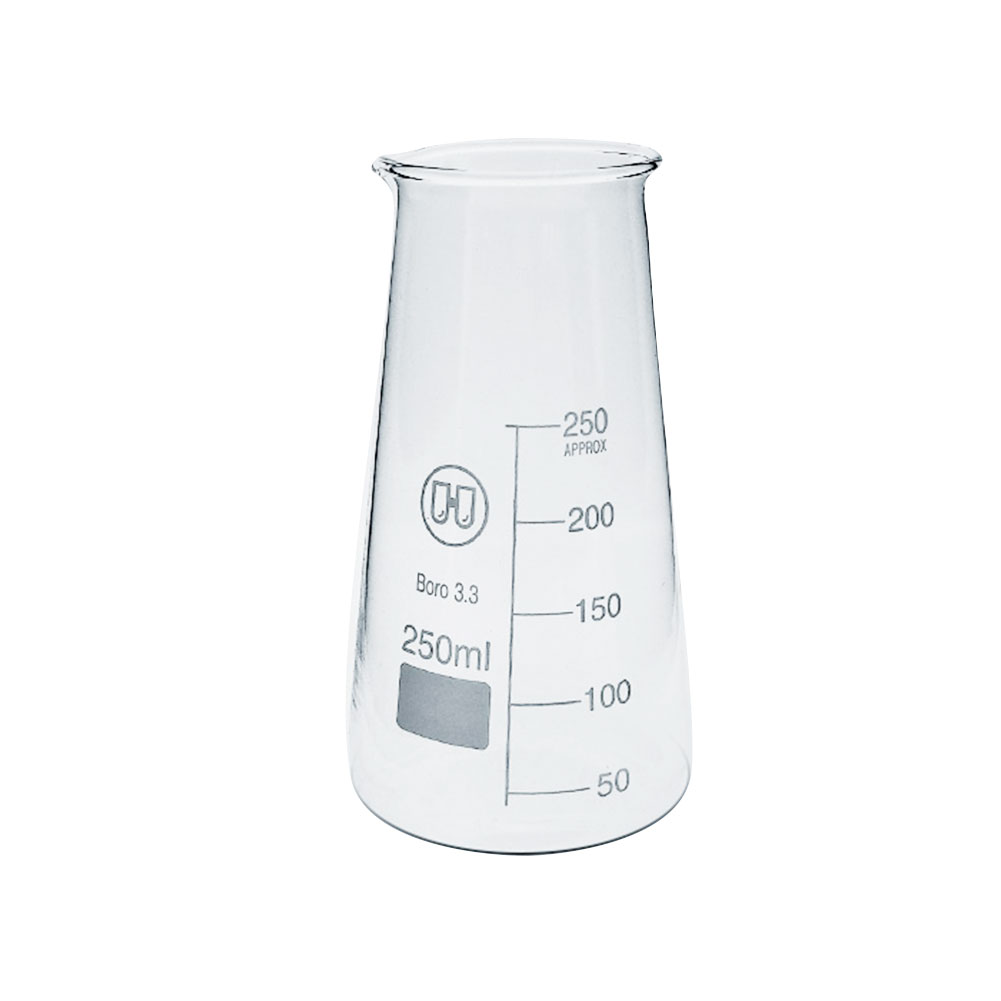 ADAMAS-BETA Lab Glass Triangular Beaker Erlenmeyer Flask with Stopper Narrow Mouth/Wide Neck 25ml-1000ml Micro Erlenmeyer Flask 10ml (Pack of 6/12)