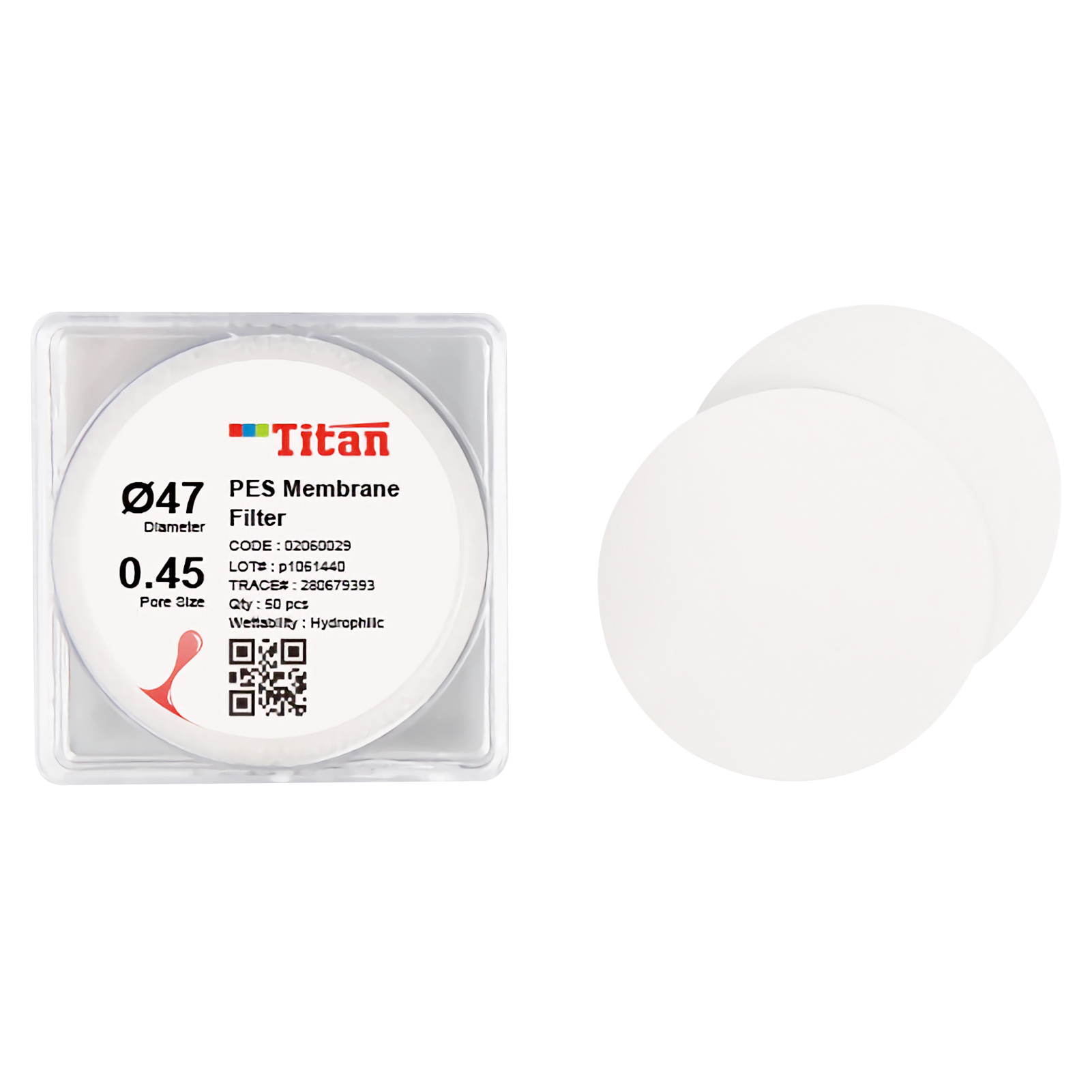 ADAMAS BETA Lab Microporous Membrane Nylon/MCE/PES/PTFE Filter Film Hole Diameter 0.22um 0.45um for Laboratory Experiment (Pack of 100)