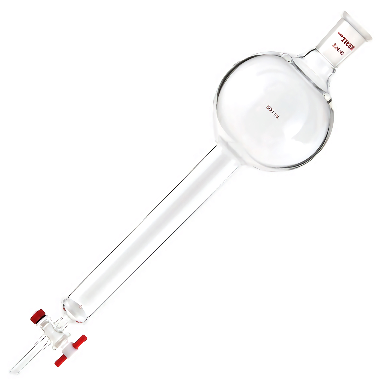 ADAMAS-BETA Laboratory Glass Chromatography Columns with Joint/Reservoir/Fritted Disc/PTFE Stopcock Grinding Mouth 24/40 100-500ml Lab Glassware