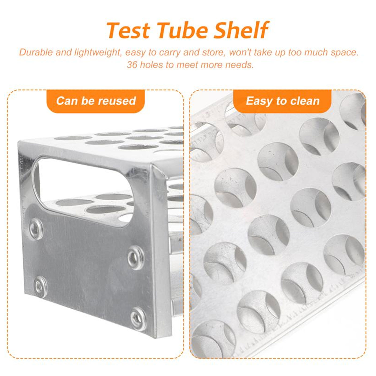ADAMAS BETA Laboratory Test Tube Stand Aluminum Test Tube Rack Multifunctional Test Tube Holder 24-40 Well Hole Diameter 12.5-32mm