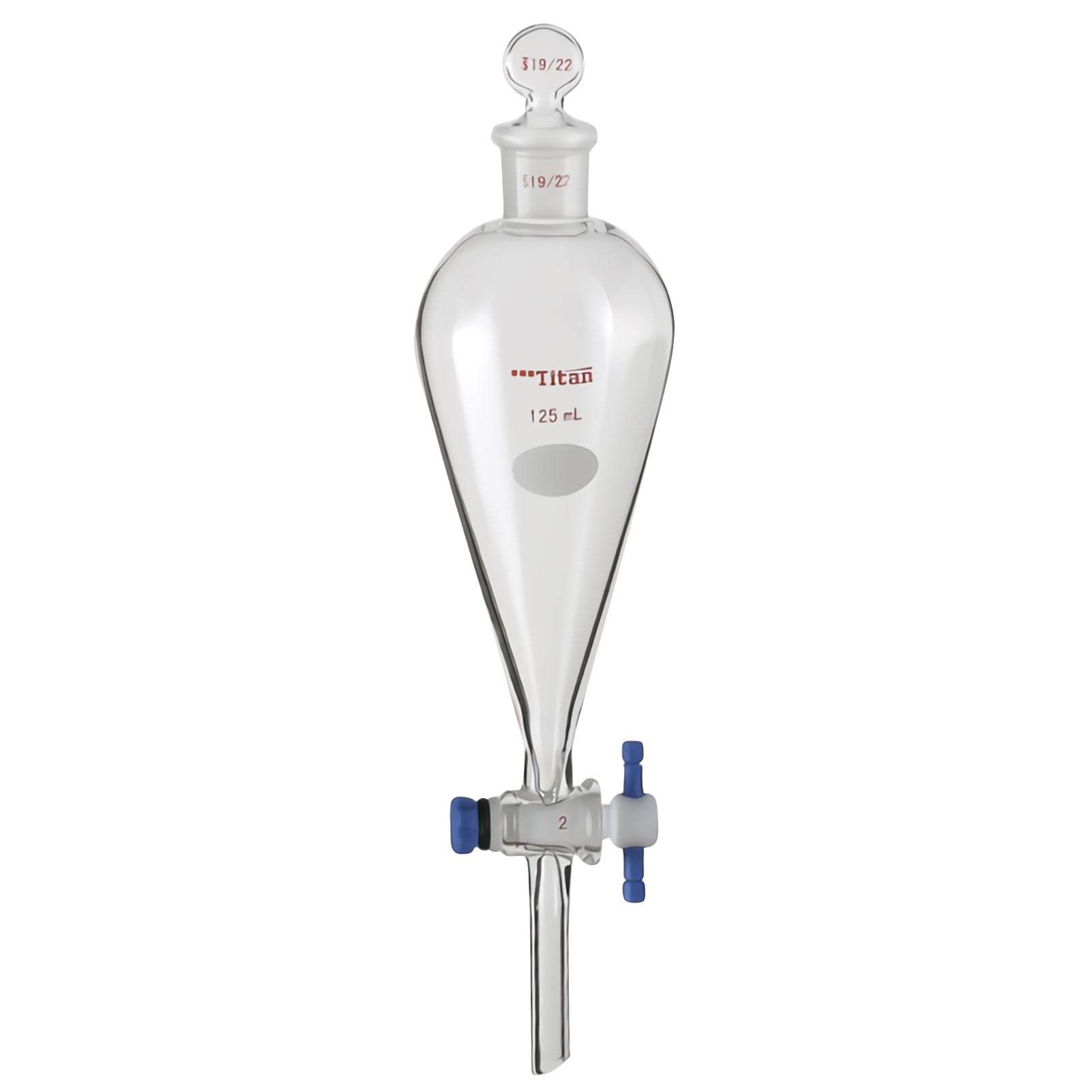 ADAMAS BETA Glass Separating Funnel Laboratory Funnels with Top Plug PTFE/Glass Cock Grinding Mouth 60-1000ml Pear-Shape Lab Filters