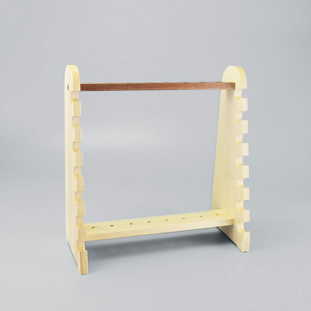 ADAMAS-BETA Lab Wooden Pipette Rack Trapezoid / Disc Type Laboratory Horizontal Pipe Holder 7 Wells 16 Holes for 10ml 25ml Pipettes