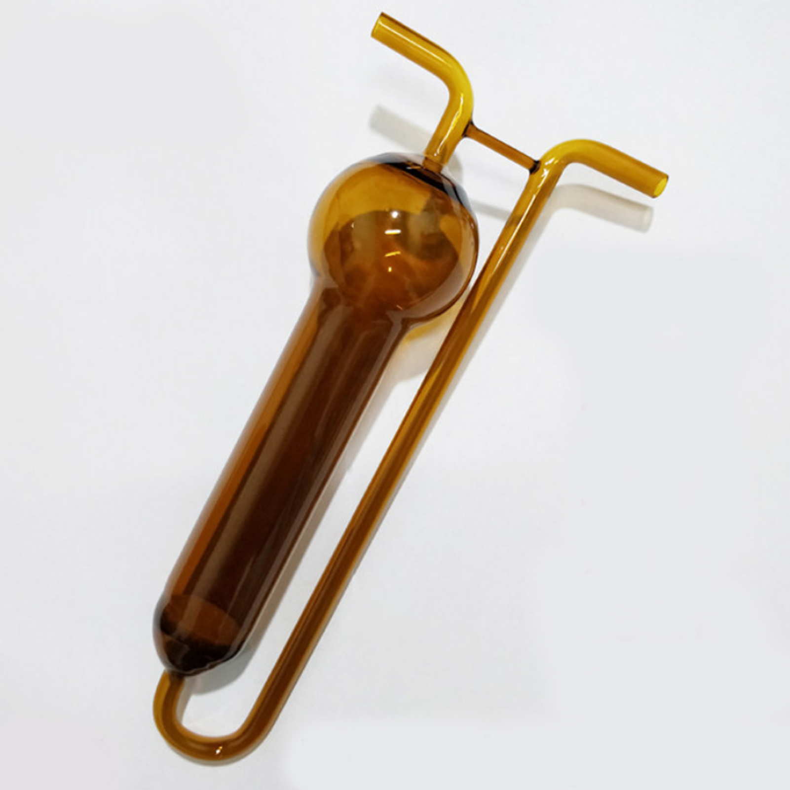 ADAMAS BETA U-shaped Porous Plate Glass Absorption Tube White/Brown 10-125ml Laboratory Gas Absorption Sampling Bottle Air Collector