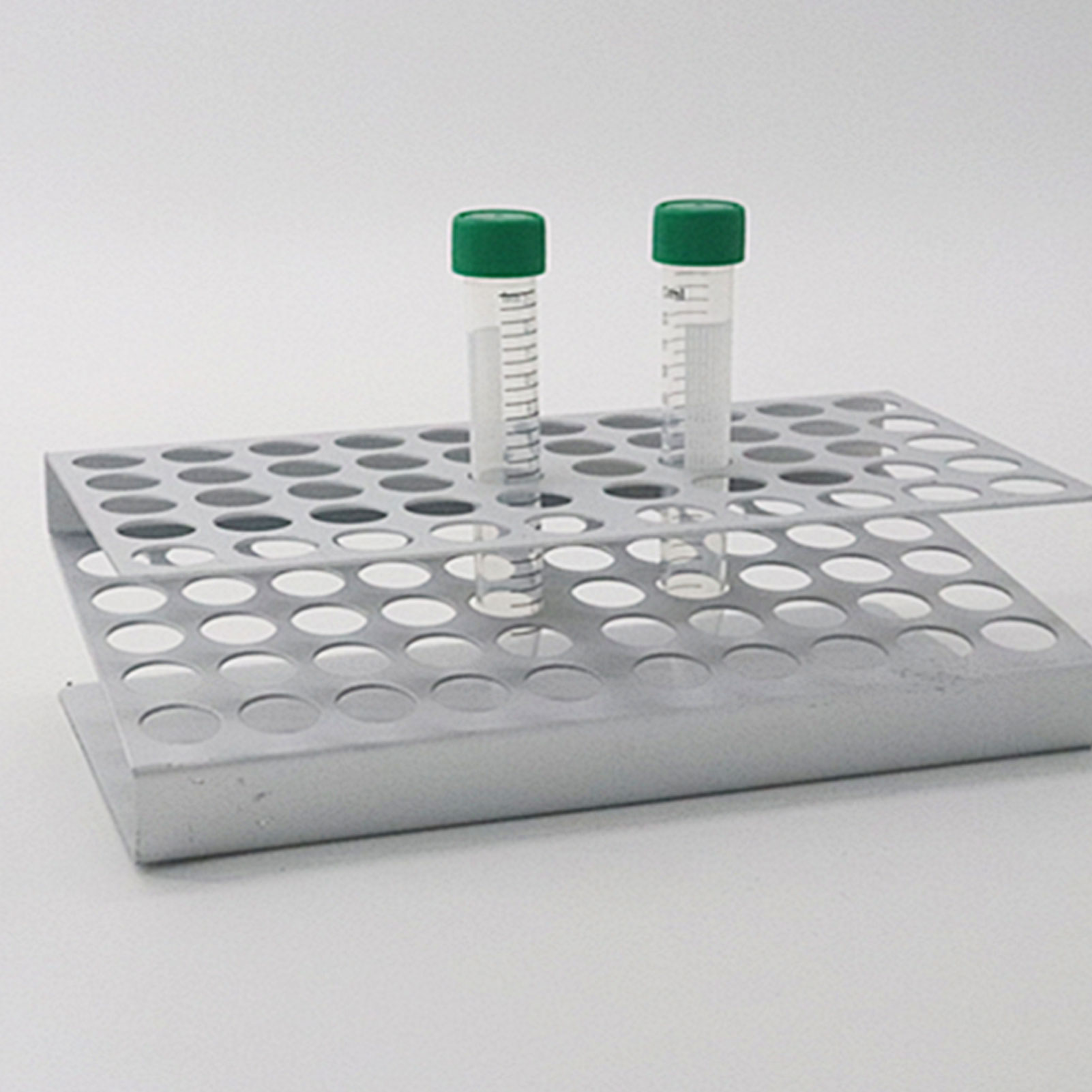 ADAMAS BETA Lab Aluminum Oxide Test Tube Rack 50 Well 14.5mm 17.5mm Multifunction Z-Shape Laboratory Centrifuge Tube Storage Holders