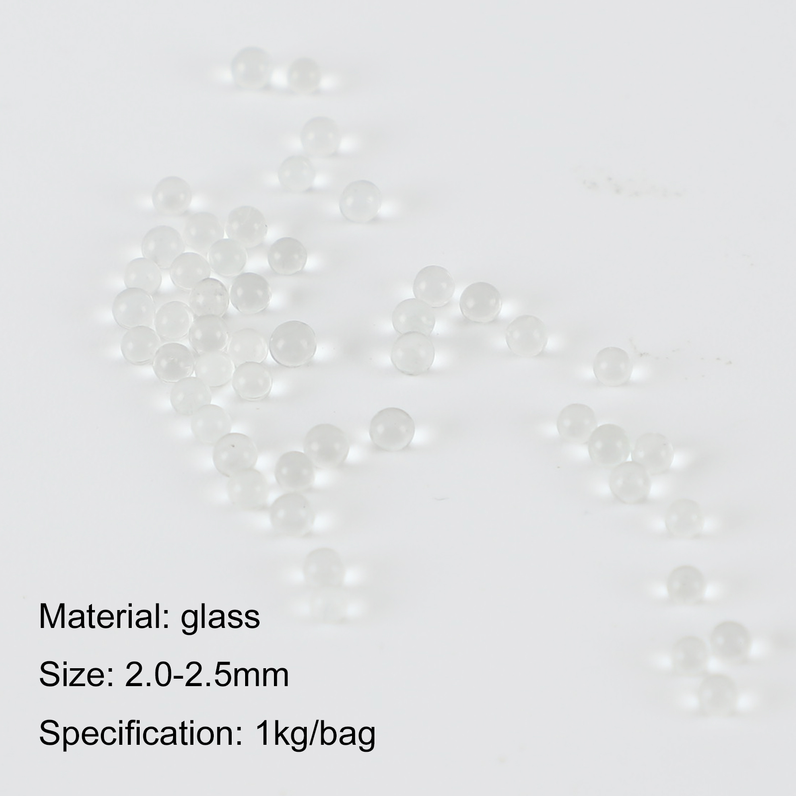 ADAMAS BETA Wholesale Glass Grinding Beads 1kg/Bag Daimeter 0.2-5mm Solid Round Clear Glass Balls Laboratory Boiling Stones