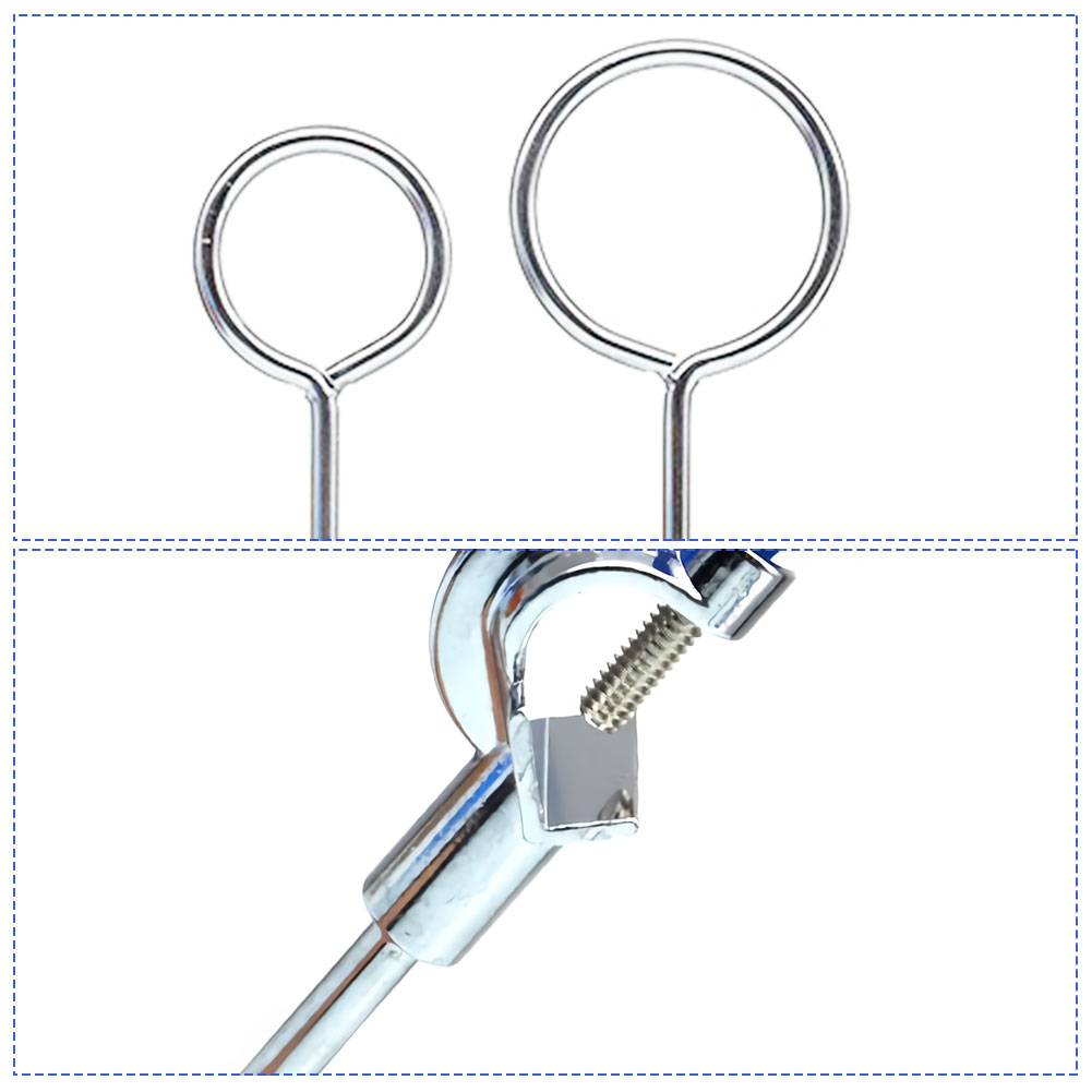 ADAMAS-BETA Lab Iron Frame Platform Set Beaker Clamp Iron Ring Cross Clips 40-70cm Metal Pole Height for Heating Experiment