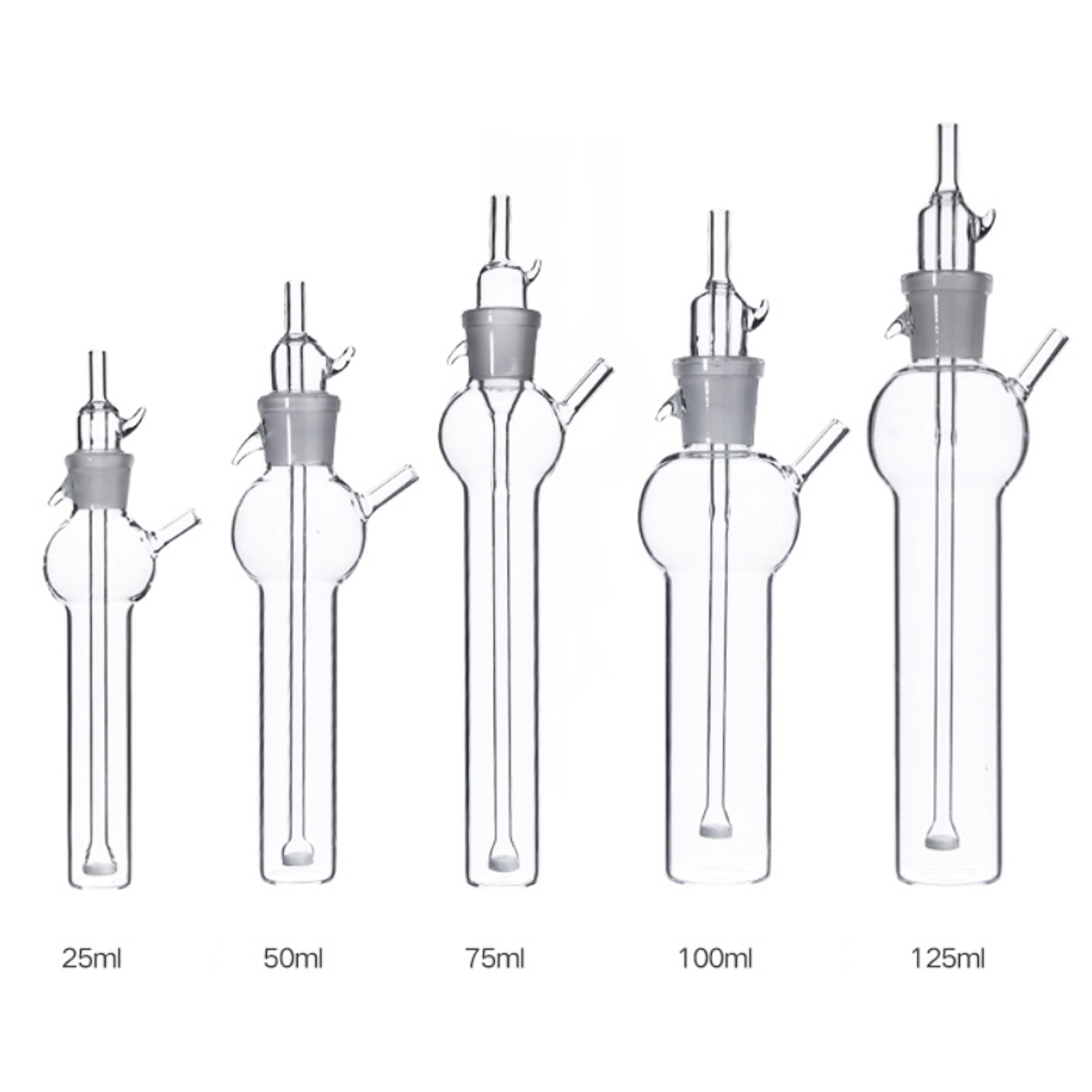 ADAMAS BETA Bubbling Absorption Bottle Grinding Mouth Sand Core Laboratory Air Sampling Tube Glass Absorption Tubes 10-125ml