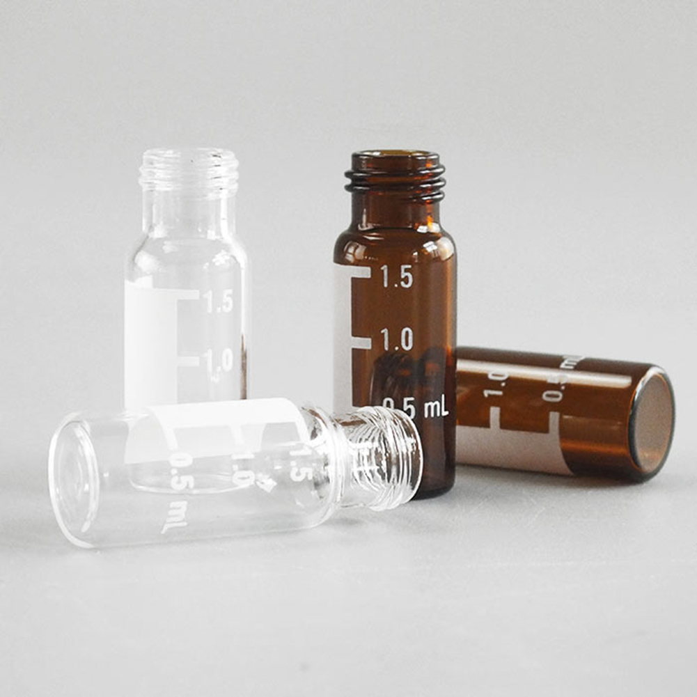 ADAMAS BETA Wholesale 100pcs Inlet Sample Bottles Laboratory Glass Reagent Storage Vials 2ml Screw Mouth 8-425 9-425 Sample Bottles with Writing Lable