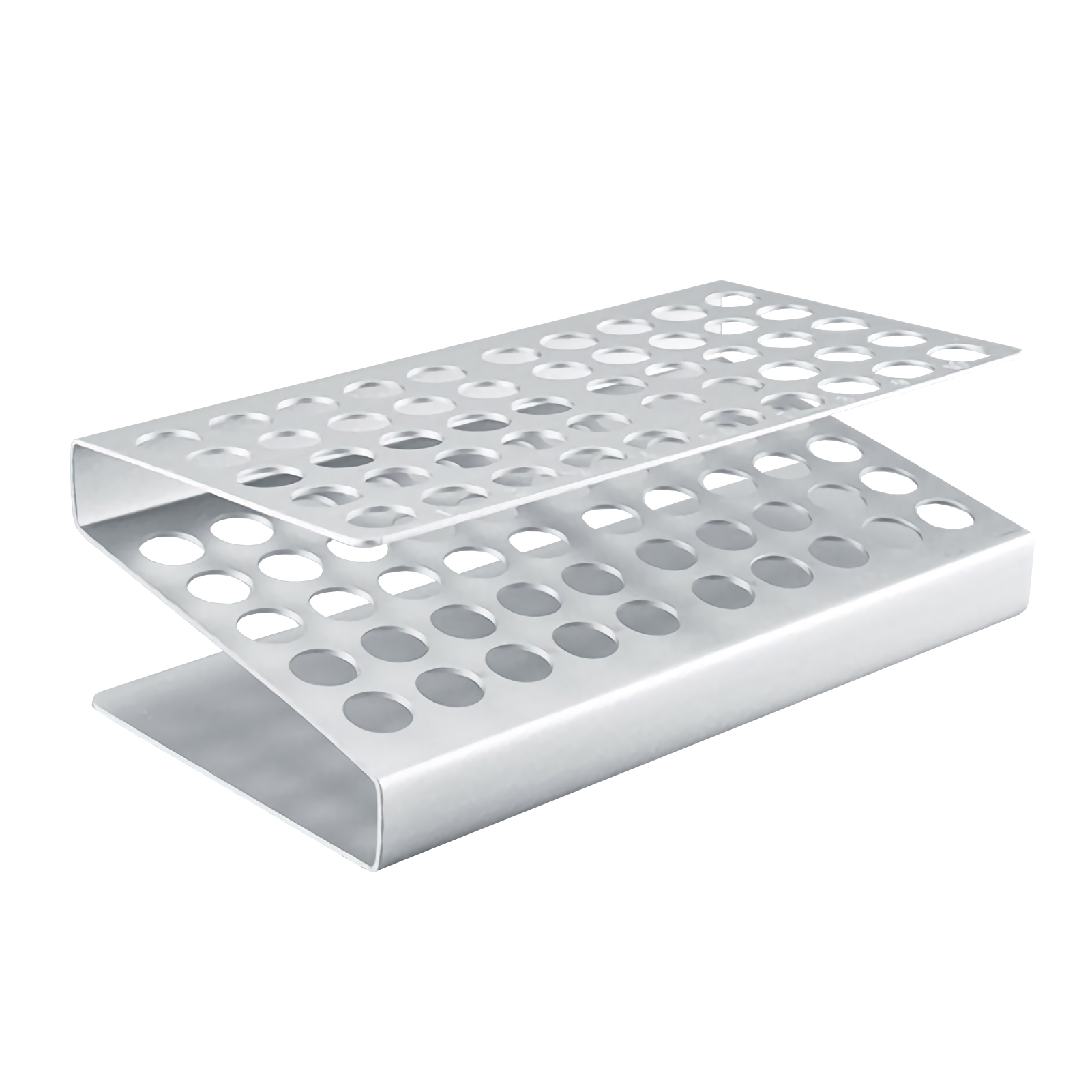 ADAMAS BETA Lab Aluminum Oxide Test Tube Rack 50 Well 14.5mm 17.5mm Multifunction Z-Shape Laboratory Centrifuge Tube Storage Holders