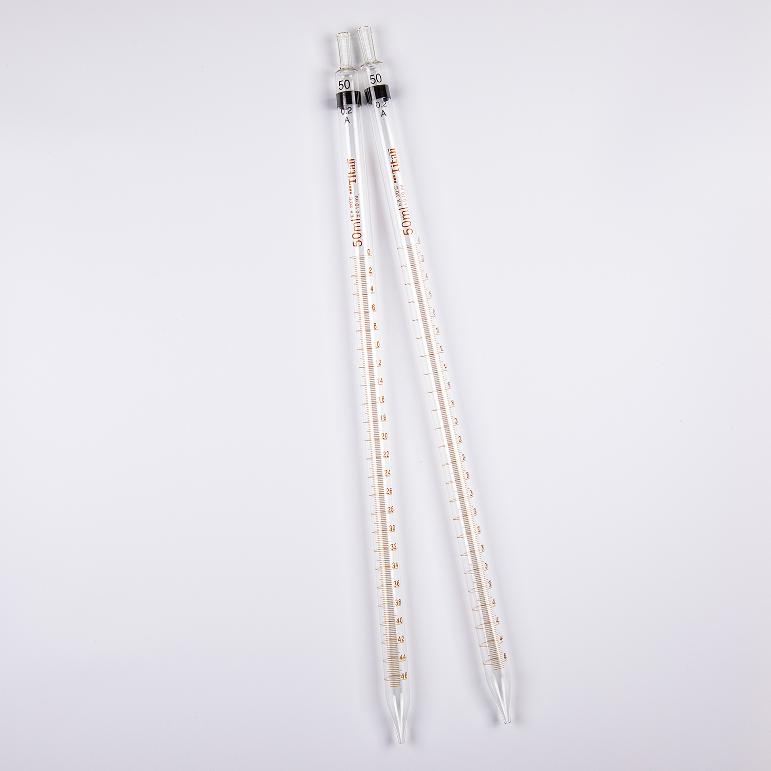 ADAMAS BETA Ring-marked Graduated Straw Pipe High Borosilicate Glass Pipette Laboratory Trace Liquid Transfer Tubes 0.5-50ml Dropper