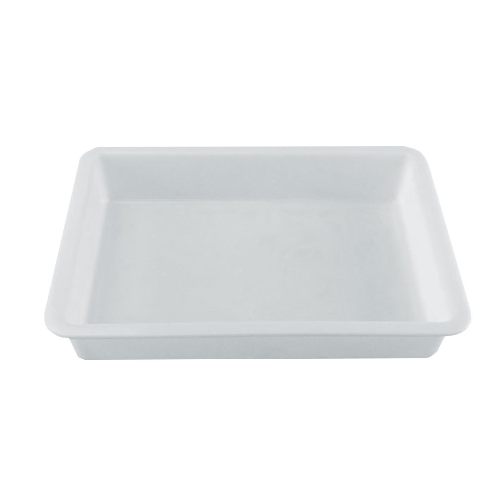 ADAMAS-BETA Laboratory PP Plastic Dish Square Portable Rectangular White Lab Supplies Storage Tray without Cover