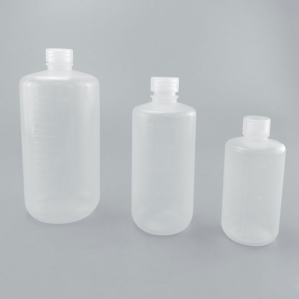 ADAMAS-BETA 5pcs Narrow Mouth Bottle Covered Laboratory Reagent Storage Bottle PP/PE/LDPE Plastic Volumetric Flask 150ML-1000ML