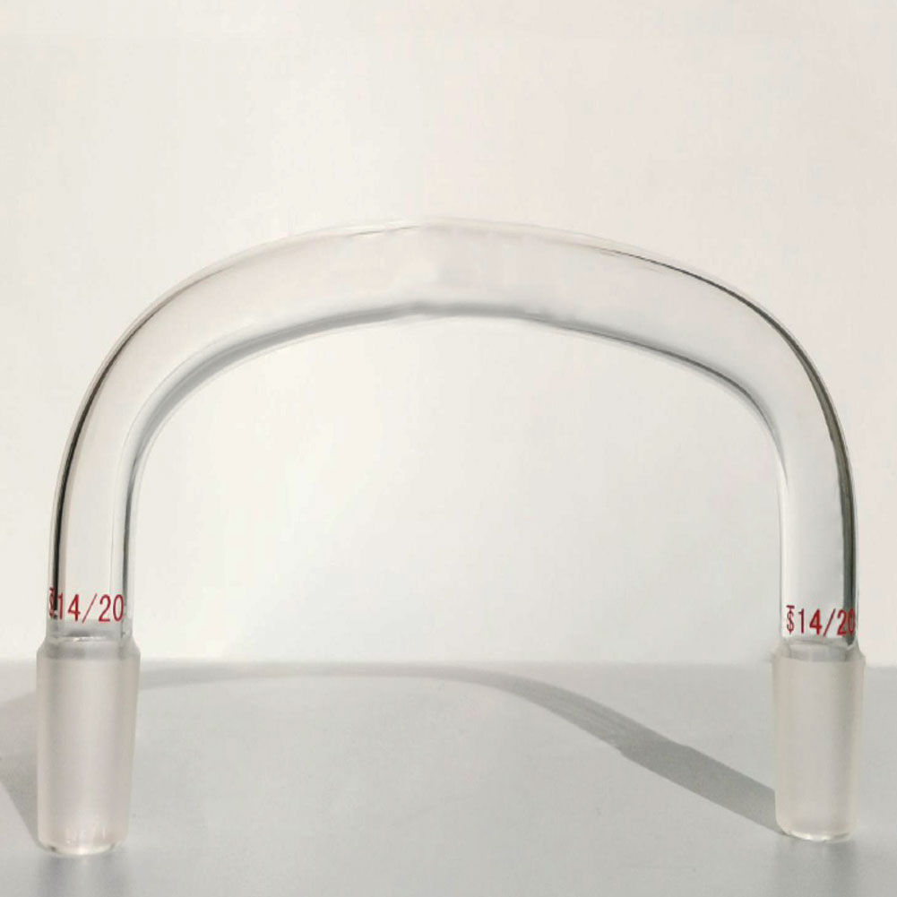 ADAMAS BETA Lab U-Shape Glass Adapter 14/20 Outer Grinding Mouth Connector Joint Glass Hollow Connecting Tube