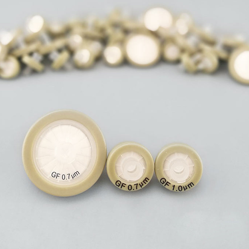 ADAMAS BETA 100pcs Lab GF 0.7um 1.0um Syringe Needle Filter with Glass Fiber Filter Membrane Diameter 13mm 25mm for Laboratory Filtration