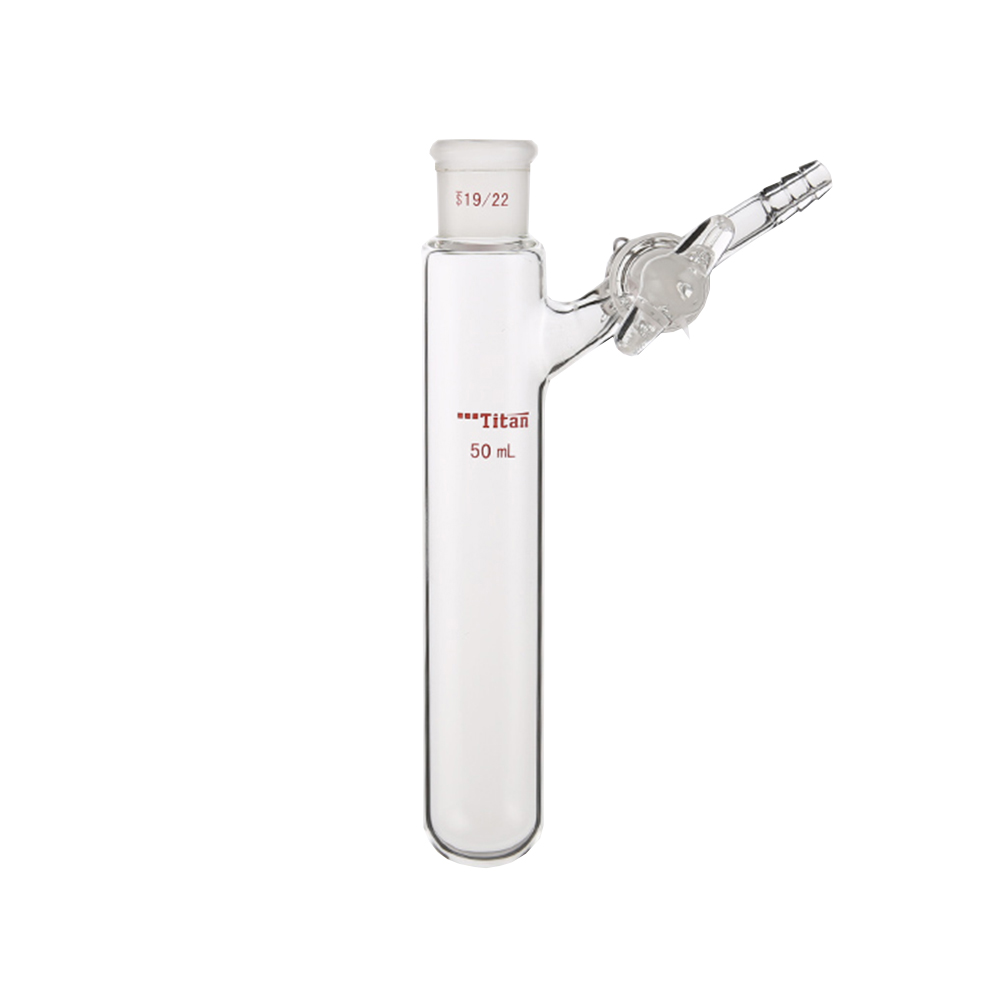 ADAMAS-BETA Two-way Reaction Tubes with Glass Stopcock/PTFE Piston Thick Wall Lab Glassware Grinding Mouth 10-250ml Experiment Supplies
