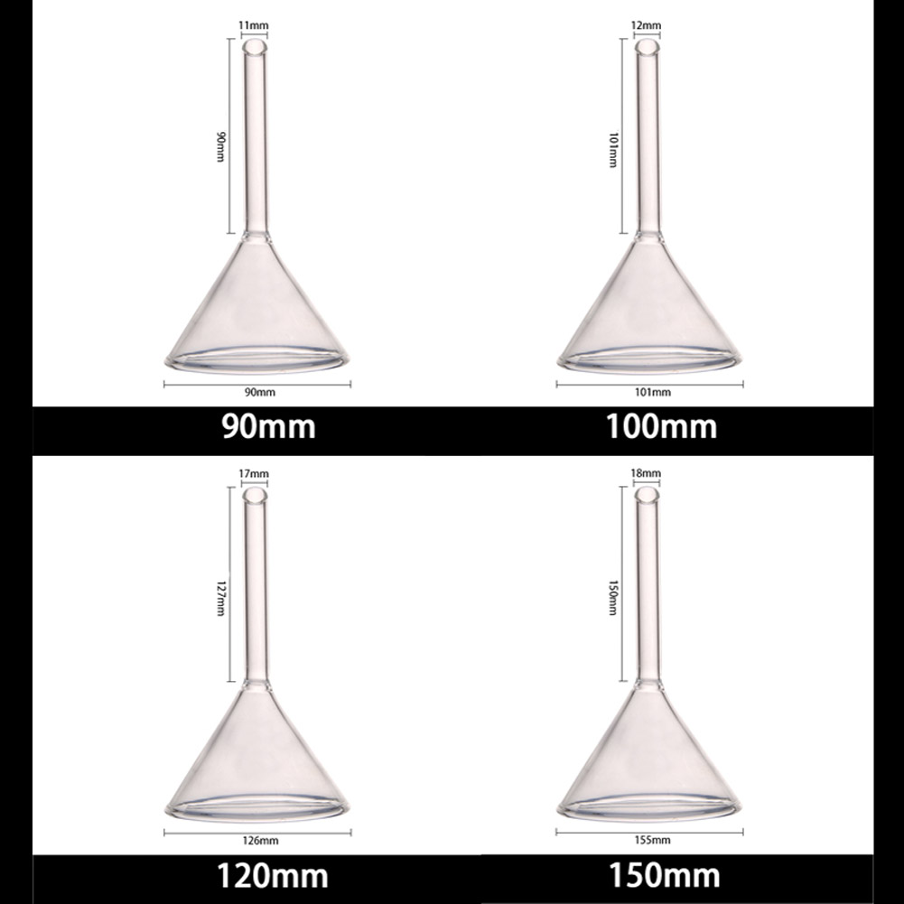 ADAMAS BETA Wholesale Lab Short Tube Glass Funnels 40-150MM Triangular Funnel Laboratory Sub Packaging/Filter Funnel