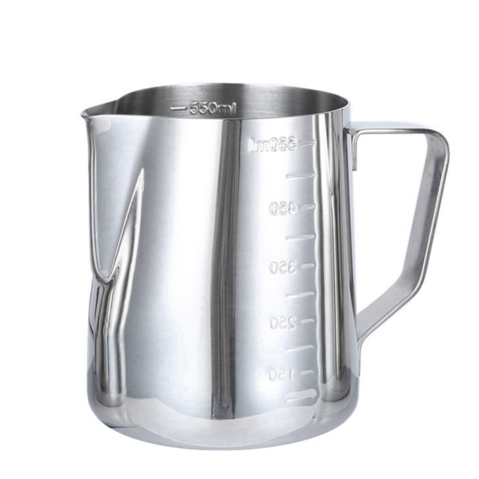 ADAMAS-BETA 304 Stainless Steel Measuring Cup Graduated Laboratory Beaker with Handle Olecranon Outlet 350-2000ML Large Capacity