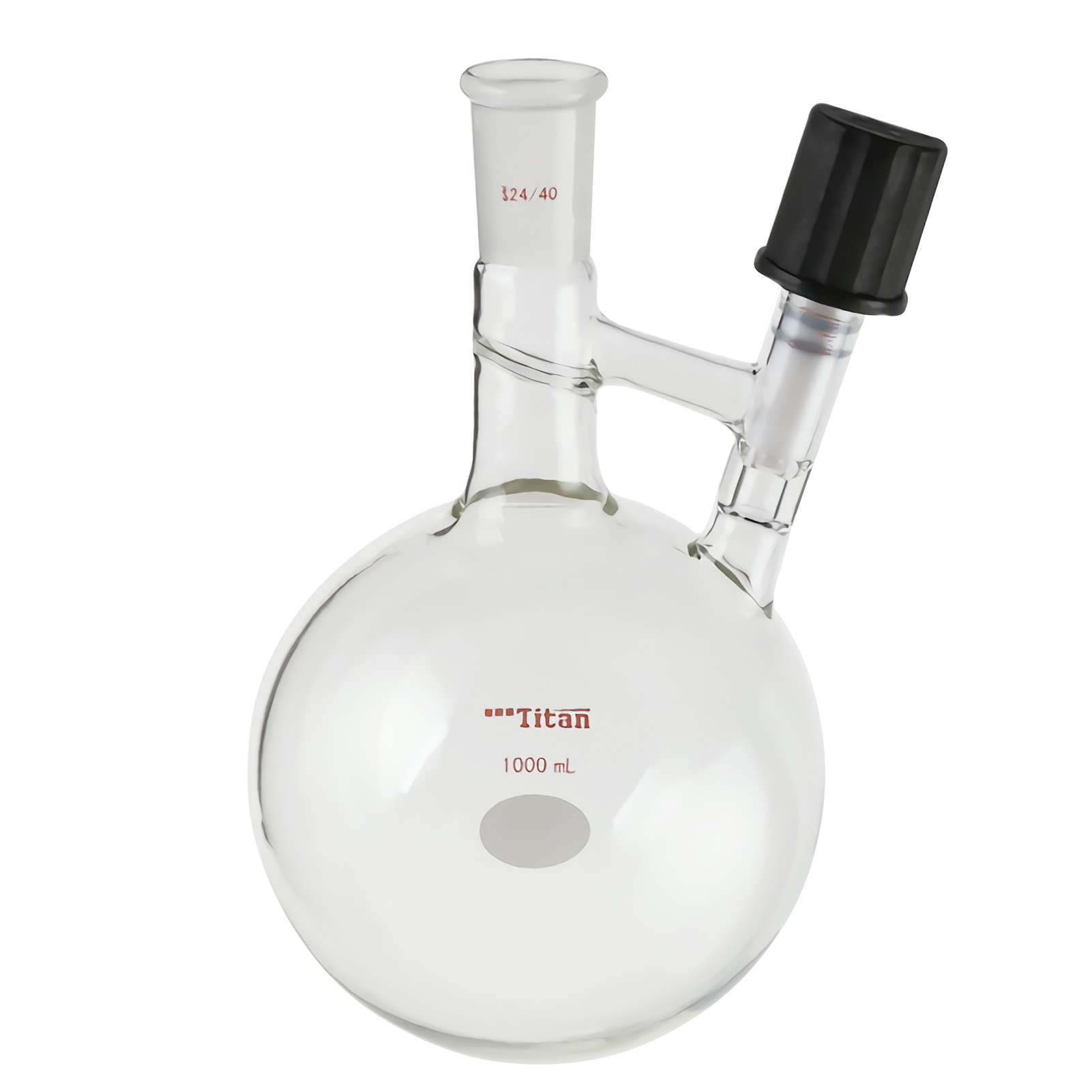 ADAMAS BETA Glass Solvent Storage Transfer Ball Bottle with 8mm High Vacuum Valve 24/40 Grinding Mouth 250-1000ml Laboratory Reagent Bottles
