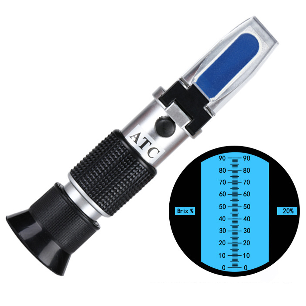 ADAMAS-BETA Lab Brix Refractometer with ATC Handheld Portable Meter Hydrometer Reader Tester for Measuring Fruit Sugar Content Saccharimeter