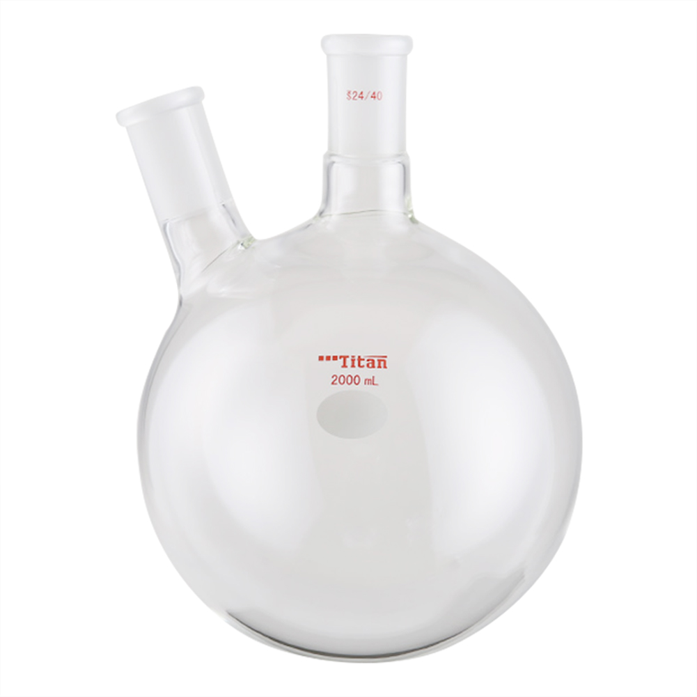 ADAMAS-BETA Two-Necked Flask Lab Glassware Spherical Bottle Round-Bottomed Grind Reaction Flasks 10-2000ml for Distillation Experiment