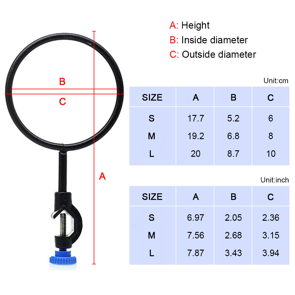  ADAMAS-BETA Iron Support Ring Iron Frame Platform Black Baking Varnish Holder Circle 50-90mm Closed Heating Ring